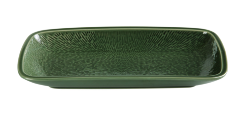 Yanco GG-514 Rectangular Coupe Plate - 14 3/4" X 7 1/2", Ceramic, Green Gem-cityfoodequipment.com
