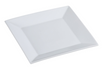 Yanco ML-112 12" Square Porcelain Plate - Porcelain, Super White-cityfoodequipment.com