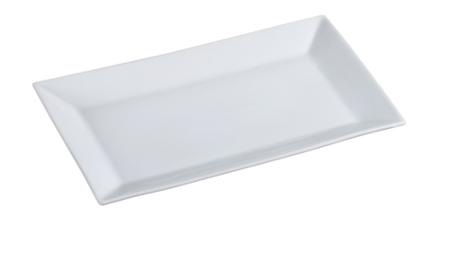 Yanco ML-212 Rectangular Porcelain Plate - 12" x 7 1/2", Porcelain, Super White-cityfoodequipment.com