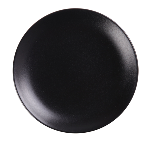 Yanco NB-307 7" Round Coupe Plate - Ceramic, Noble Black-cityfoodequipment.com