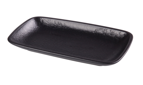 Yanco NB-510 Rectangular Dinner Plate - 10 1/8" X 5 7/8", Ceramic, Noble Black-cityfoodequipment.com