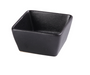 Yanco NB-4031 3 Oz Square Sauce Dish - Ceramic, Noble Black-cityfoodequipment.com