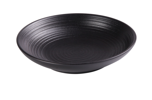 Yanco NB-608 20 Oz Round Soup/salad Bowl - Ceramic, Noble Black-cityfoodequipment.com