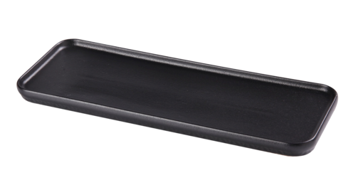 Yanco NB-513 Rectangular Dinner Plate - 13 7/8" X 4 3/4", Ceramic, Noble Black-cityfoodequipment.com