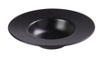 Yanco NB-611 16 Oz Round Dessert Plate - Ceramic, Noble Black-cityfoodequipment.com