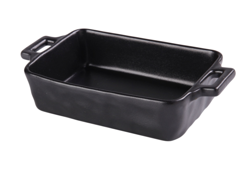 Yanco NB-910 25 Oz Round Bake Dish W/ Handle - Ceramic, Noble Black-cityfoodequipment.com