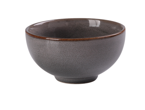 Yanco PK-704 10 Oz Round Rice Bowl - Ceramic, Gray-cityfoodequipment.com