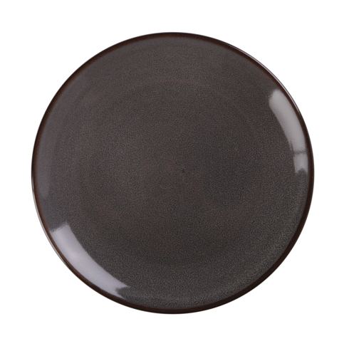 Yanco PK-112 12 1/4" Round Coupe Plate - Ceramic, Gray-cityfoodequipment.com