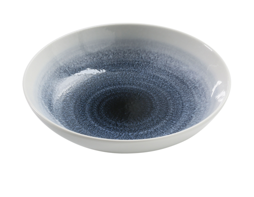 Yanco UN-608 30 oz Round Universe Soup/Salad Bowl - China, Blue-cityfoodequipment.com