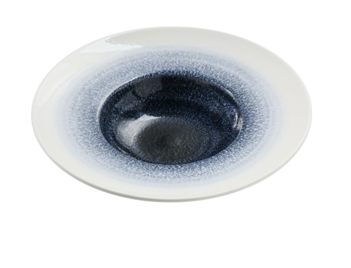 Yanco UN-509 9 1/2" Round Universe Soup Plate - China, Blue-cityfoodequipment.com