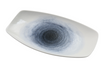 Yanco UN-214 Rectangular Universe Plate - 14 1/4" X 8 1/4", China, Blue-cityfoodequipment.com
