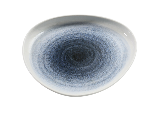 Yanco UN-309 9" Triangular Universe Plate - China, Blue-cityfoodequipment.com