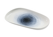 Yanco UN-413 Oval Universe Plate - 13 1/2" X 7 1/2", China, Blue-cityfoodequipment.com