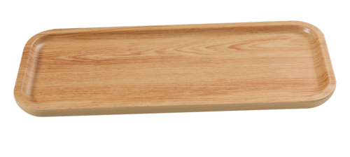 Yanco WD-2213 Rectangular Melamine Dinner Plate - 12 7/8" x 5", Golden Oak-cityfoodequipment.com