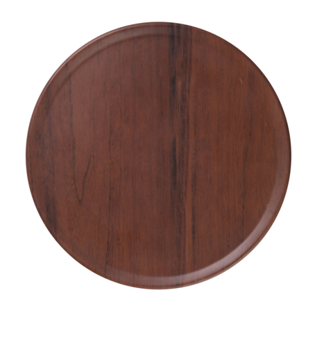 Yanco WL-1108 8 1/4" Round Melamine Plate, Wood Grain-cityfoodequipment.com