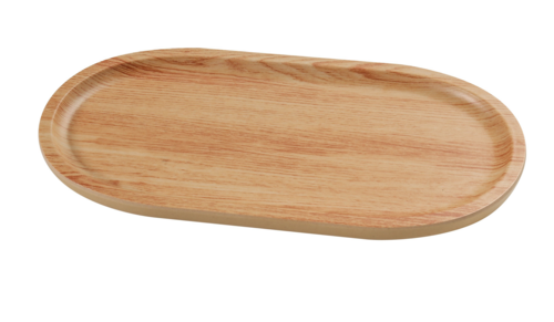 Yanco WD-2512 12 1/2" X 6 1/4" Oval Melamine Dinner Plate - Golden Oak-cityfoodequipment.com