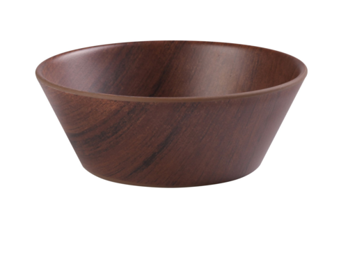 Yanco WL-506 18 Oz Round Melamine Salad Bowl, Wood Grain-cityfoodequipment.com