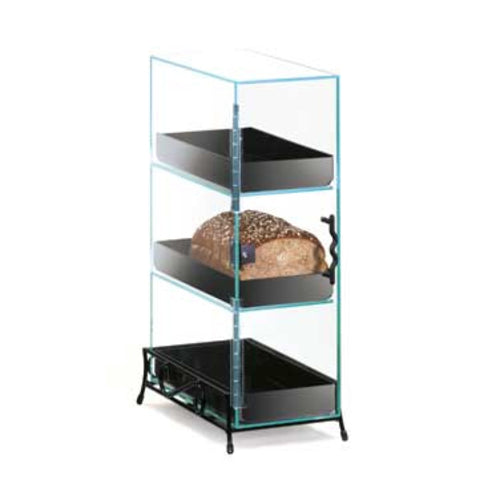Cal-Mil 1204-13 3 Bin Bread Box - 7x13x21" Black-cityfoodequipment.com