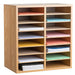Alpine Industries ADI500-16-MEO 16 Compartment Paper Sorter/literature File Organizer - Wood, Brown-cityfoodequipment.com