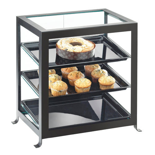 Cal-Mil 1575-13 Soho Display Case - Attendant Seve, 21 1/4x15 3/4x20 3/4", Black-cityfoodequipment.com