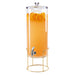 Cal-Mil 22005-5INF-46 5 gal Round Beverage Dispenser w/ Infusion Chamber - Plastic Container, Brass Wire Base-cityfoodequipment.com