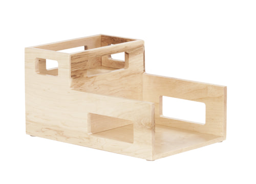 Cal-Mil 22068-71 2 Compartment Plate & Napkin Holder - 10 1/4"W x 15"D, Maple Wood, Blonde-cityfoodequipment.com