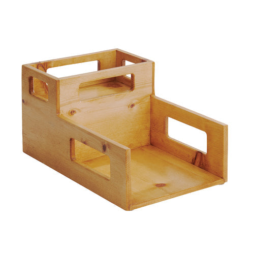 Cal-Mil 22068-99 2 Compartment Plate & Napkin Holder - 10 1/4"W x 15"D, Reclaimed Wood-cityfoodequipment.com