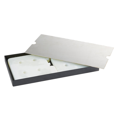 Cal-Mil 22071 Cold Concept Plate Set - 16 3/4"W x 8 3/4"D, Stainless Steel-cityfoodequipment.com