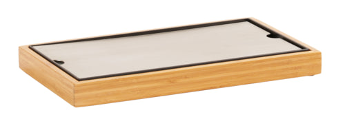 Cal-Mil 22072-1-60 Rectangular Cooling Tub - 17 3/4" x 9 1/2" x 1 3/4"H, Bamboo-cityfoodequipment.com