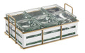 Cal-Mil 22092-15 Rectangular 6 Compartment Condiment Jar Display - Clear/White-cityfoodequipment.com