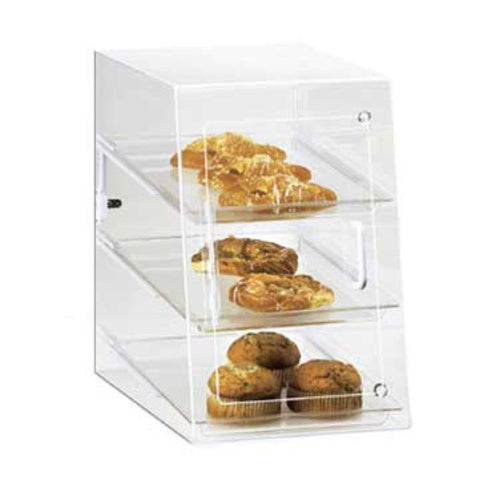 Cal-Mil 263-S Countertop Display Case w/ Slant Front & (3) 10 x 14" Trays, Clear-cityfoodequipment.com