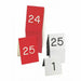 Cal-Mil 269B-1 Tabletop Number Tents - #26 50, 3" x 3", Red/White-cityfoodequipment.com