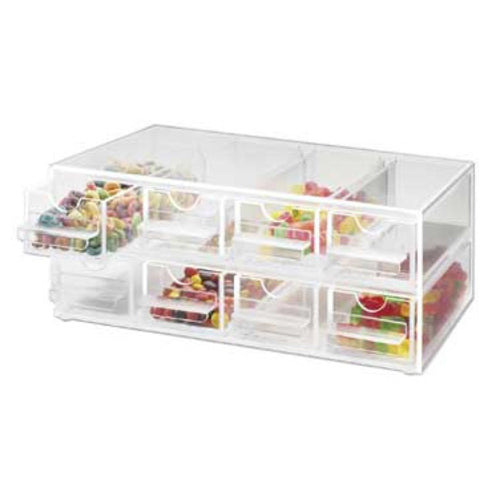 Cal-Mil 287 Countertop Acrylic Topping Dispenser, 13" x 8" x 5", Notch-cityfoodequipment.com