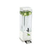 Cal-Mil 3002-3-55 3 gal Beverage Dispenser w/ Ice Tube - Plastic Container, White/Stainless Base-cityfoodequipment.com
