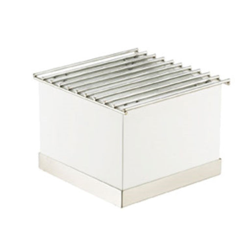Cal-Mil 3011-55 Luxe Chafer Alternative - 12" x 12" x 8 1/4", White, Stainless Steel-cityfoodequipment.com