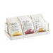 Cal-Mil 3014-55 9 1/4" Luxe Packet Organizer - 3 bin, Metal Frame, Stainless Steel Accent, Clear-cityfoodequipment.com