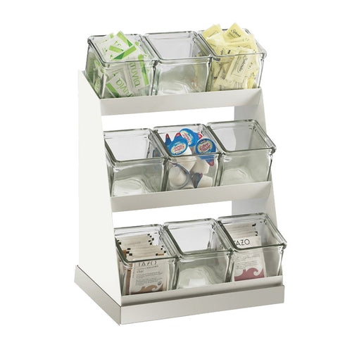 Cal-Mil 3018-55-12 Condiment Organizer w/ (9) Bins - White-cityfoodequipment.com
