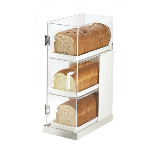 Cal-Mil 3021-55 3 Tier Luxe Bread Display Case - Clear, Stainless Steel-cityfoodequipment.com