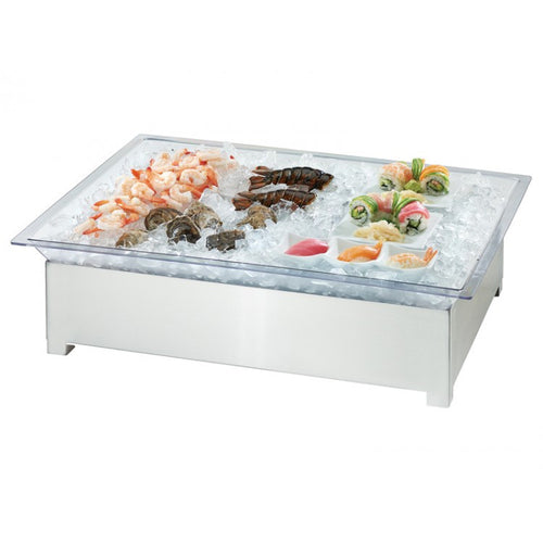Cal-Mil 3033-55 Rectangular Cooling Tub - 20 1/2"L x 20 1/2"W x 8 1/2"H, Stainless-cityfoodequipment.com