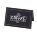 Cal-Mil 3047-1 "COFFEE" Chalkboard Table Tent - 3"W x 2"H, Black/White-cityfoodequipment.com