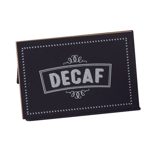 Cal-Mil 3047-2 "DECAF" Chalkboard Table Tent - 3"W x 2"H, Black/White-cityfoodequipment.com