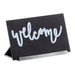 Cal-Mil 3049-32 Chalkboard Table Sign - 3"W x 2"H, Stainless Base, Black-cityfoodequipment.com