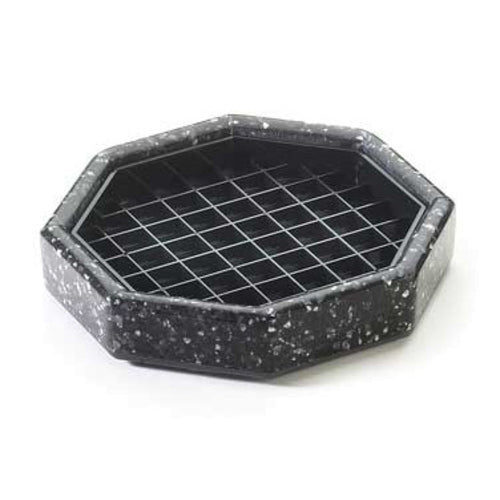 Cal-Mil 310-6-31 6" Octagon Stone Drip Tray - Plastic, Black Ice-cityfoodequipment.com