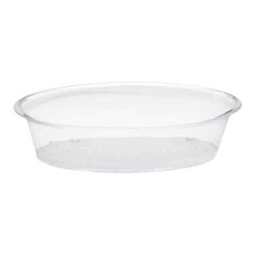 Cal-Mil 316-12-13 12" Round Turn N Serve? Tray - 3 1/2"D, Acrylic, Black-cityfoodequipment.com
