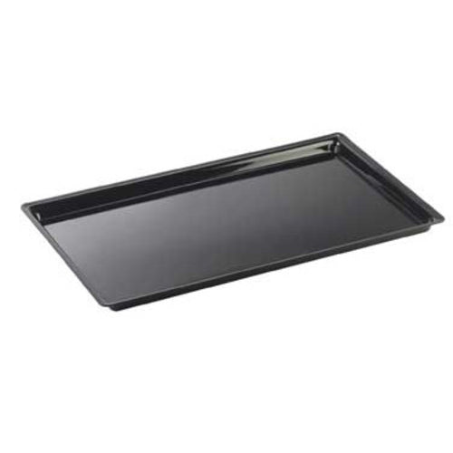 Cal-Mil 325-12-13 Shallow Display Tray, 12" x 20" x 1" Deep, Black Acrylic-cityfoodequipment.com