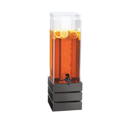 Cal-Mil 3301-3-96 3 gal Beverage Dispenser w/ Ice Tube - Plastic Container, Midnight Base-cityfoodequipment.com