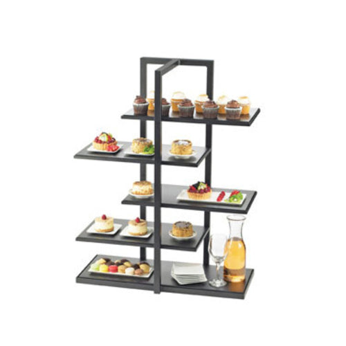 Cal-Mil 3303-96 5 Tier One by One Display Server Shelf - Midnight Bamboo-cityfoodequipment.com