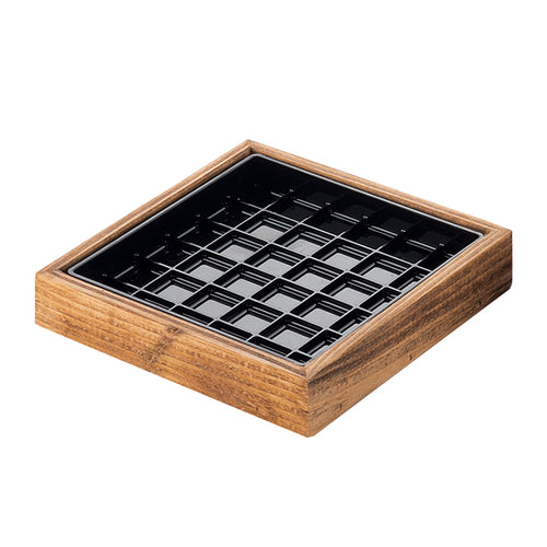Cal-Mil 330-6-99 6" Square Drip Tray, Reclaimed Wood-cityfoodequipment.com
