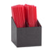 Cal-Mil 3308-13 2 Compartment Stir Stick Holder - 5" x 5" x 5 1/4", Black-cityfoodequipment.com