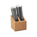 Cal-Mil 3308-60 2 Compartment Straw Holder - 5" x 5" x 5 1/2", Bamboo-cityfoodequipment.com